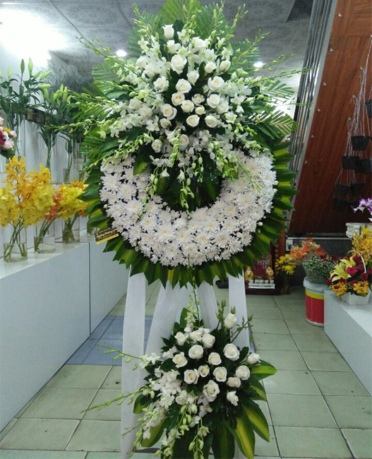 Kệ hoa chúc mừng khai trương CHỢ QUỲNH HOA Hoa Nam Quỳnh Lưu